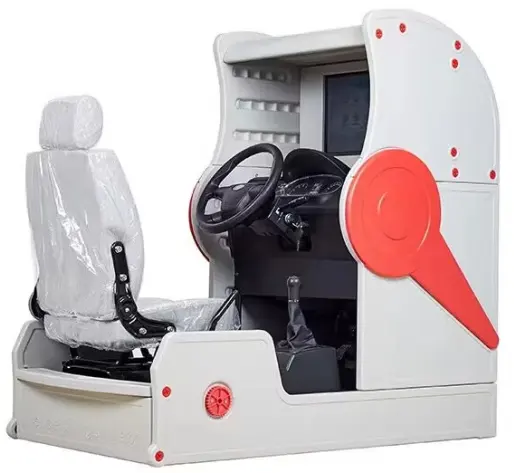 Equipo de entrenamiento automotriz, simulador de conducción estándar de pantalla única, equipo educativo para autoescuela