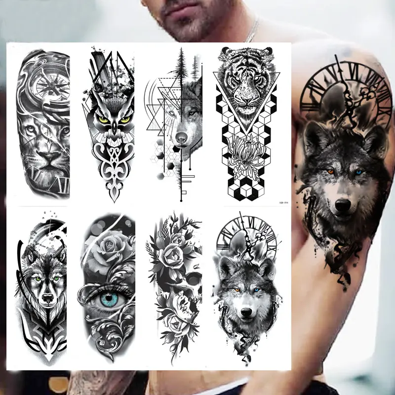 Tatuaggio falso del braccio pieno delle maniche del tatuaggio dell'autoadesivo temporaneo impermeabile all'ingrosso di chen