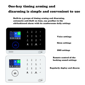 Alarma antirrobo Sistema de seguridad para el hogar Monitoreo con control remoto Seguridad inteligente para el hogar Inalámbrico Wi-Fi Red 4G Alarma antirrobo - Product Image 3