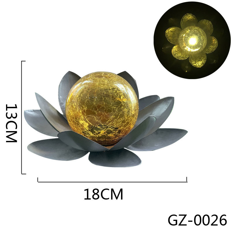 silvery lotus flower lamp