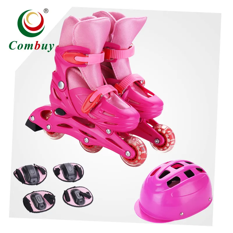 Set di ginocchiere per cappelli scarpe da skate a rotelle per bambini in linea giocattolo sportivo