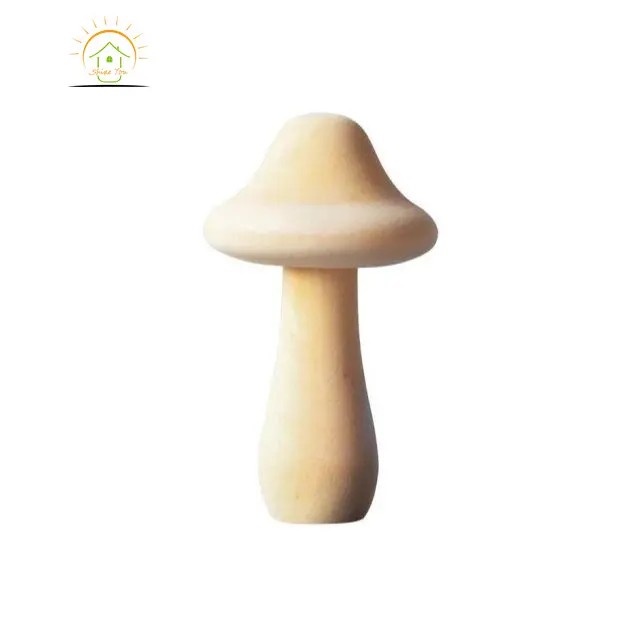 Mini ornements de champignons en bois, bricolage, jardin d'enfants, éducation précoce, jouets peints