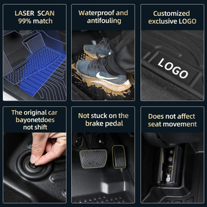 Audi Q3 için tam Set araba Mat kat Mat 2019-2025 <span class=keywords><strong>F3</strong></span> özel 3D Tpe araba kat kargo Boot Trunk SeatBack koruyucu tepsi kova Mat