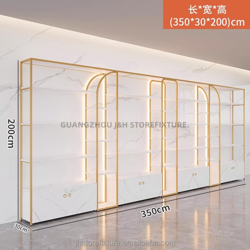 Or brillant + blanc (avec armoire) L350 * W30 * H200CM