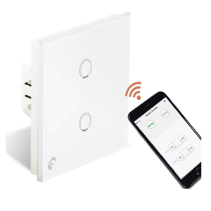 Smart Touch Lichtsc halter mit gehärteter Glasscheibe 2 Gang Smart Switch - Product Image 1