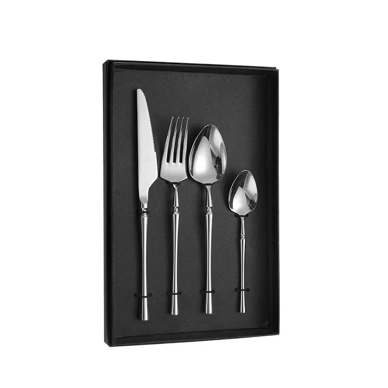 Wholesale in China 2024 New Products 304 Wedding Spoons Fork Knife Mirror Luxury Flatware Set Silverware