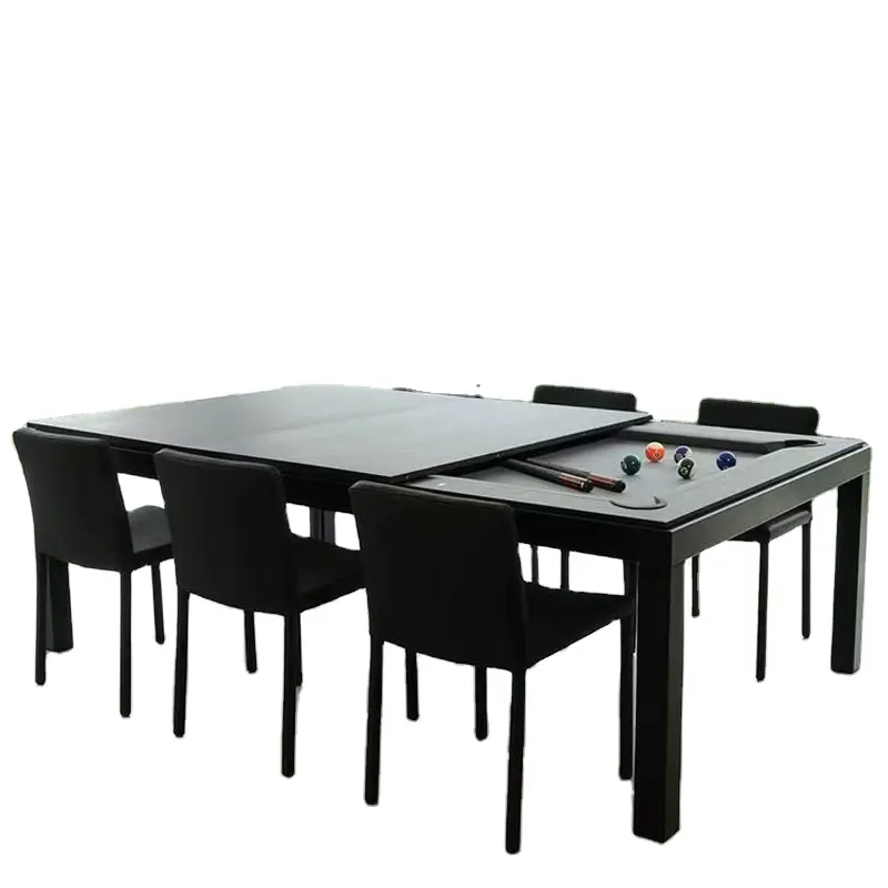 2024 nóng bán giá rẻ 7ft 8ft 9ft 2 trong 1 ăn hồ bơi billiard bảng với ghế cho bán