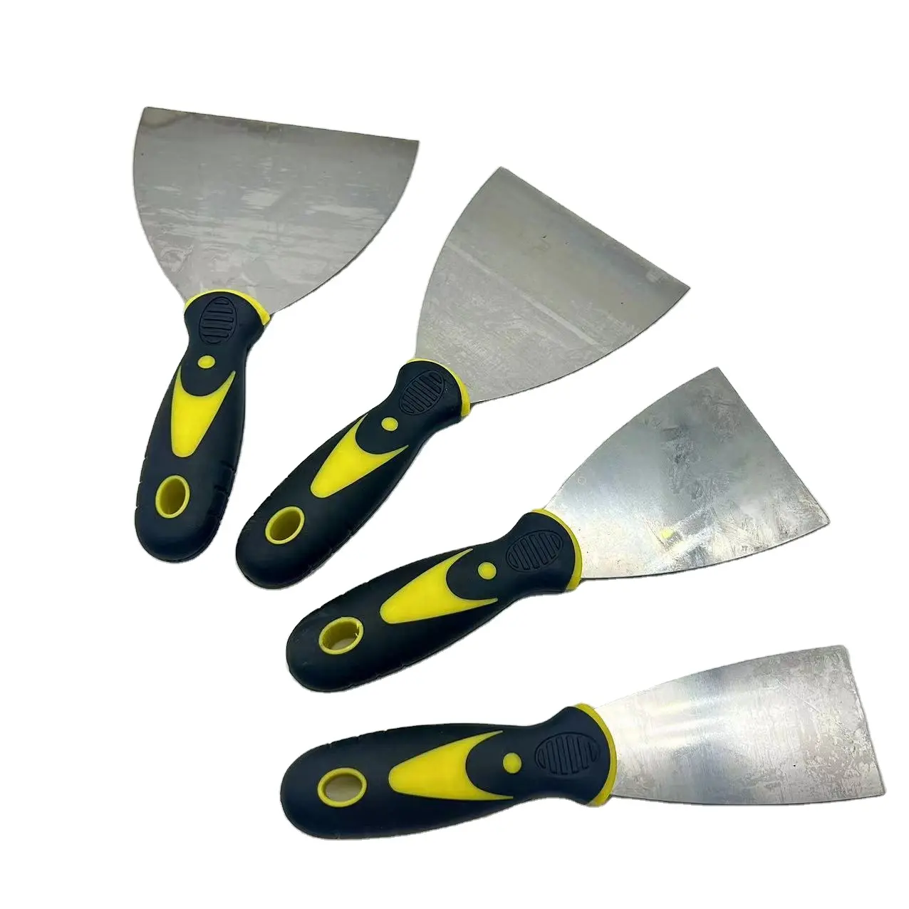 High Quality Carbon Scraper Two-color Plastic with Hole Handle Putty Knife Stainless Steel