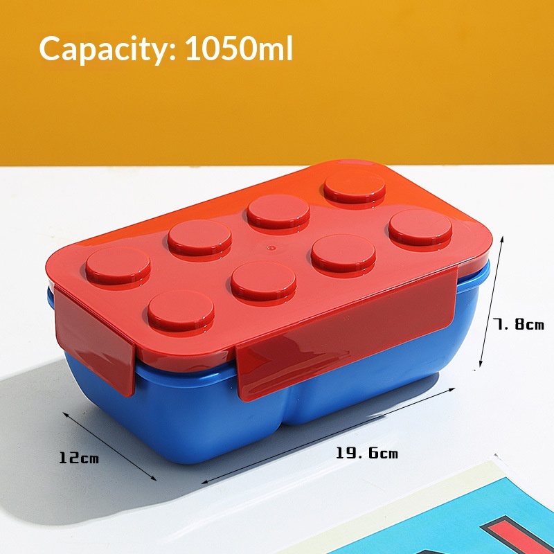 1050ml rectangulaire rouge