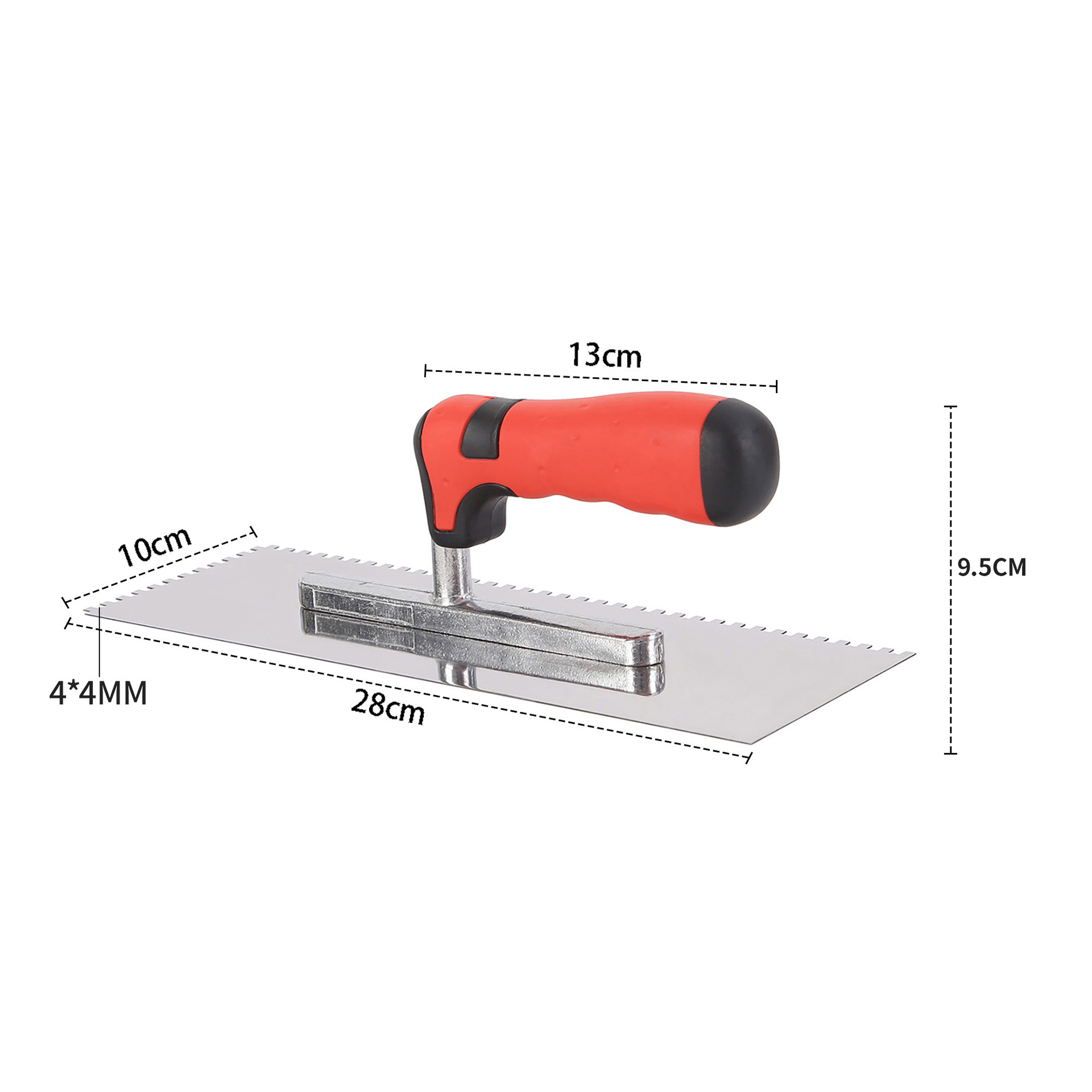 Dents en acier inoxydable 4*4mm, 100*280mm, PP+TPR