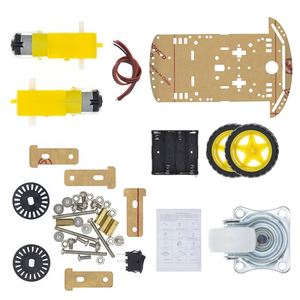Nuevo Motor Smart Robot Car Chasis Kit Speed Encoder Caja de batería 2WD para Arduino Envío gratis