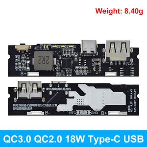 QC4.0 QC3.0 LED çift USB 5V 22.5 18650 W mikro/tip-c USB mobil güç banka şarj modülü sıcaklık/devre koruması - Product Image 6