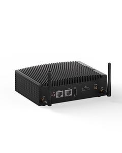 Mini PC industrial de nuevo diseño, 2. 0 8 * USB Dual COM, enchufe de la UE Sin ventilador, DDR4 RAM, sistema operativo Intel Linux Win, estilo novedoso