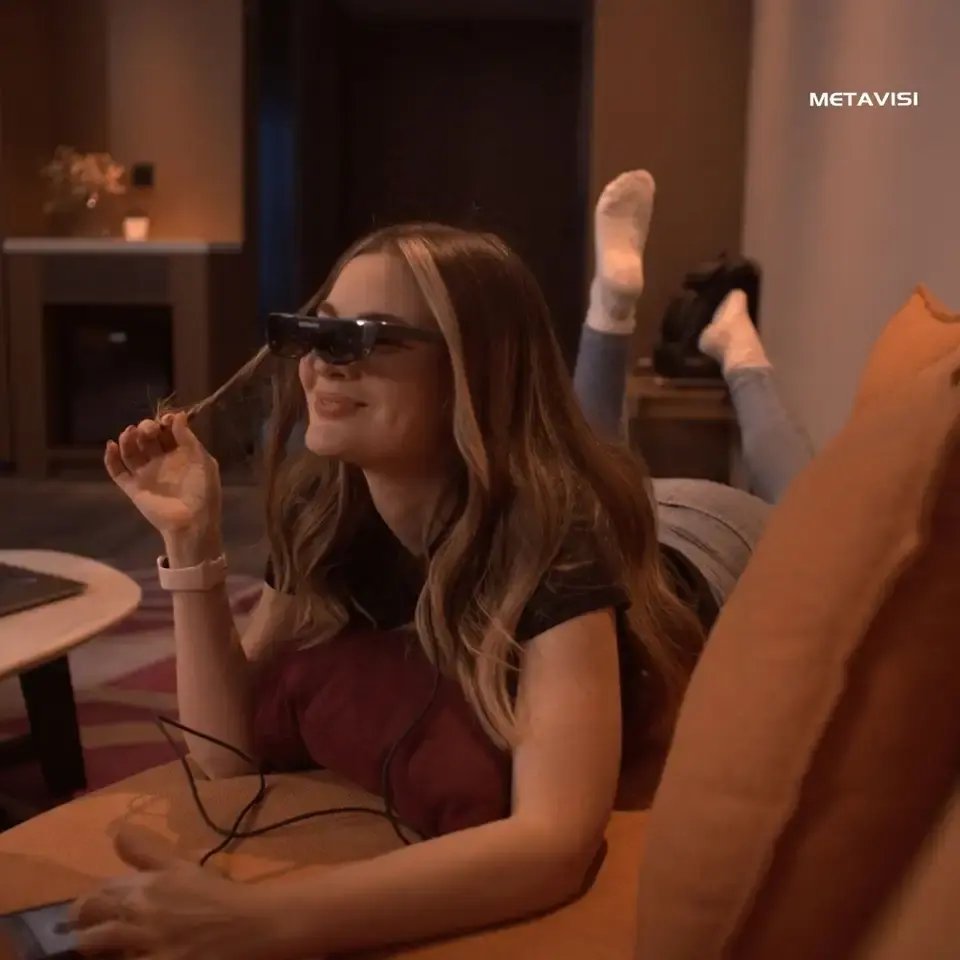 Metaverse HD film Video mobil akıllı AR gözlük dev ekran 4K Rokid Max katlanabilir sinema oyunu artırılmış gerçeklik gözlük