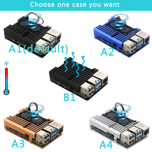 <strong>Raspberry</strong> <strong>Pi</strong> 4 <strong>Model</strong> B Kits Dual Fan Aluminum <strong>Case</strong> + 32/64 GB S D Card + Power Adapter + Heatsinks for RPI 4 - Product Image 2