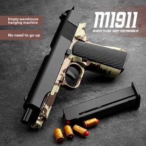 Çocuk elektronik M1911 yumuşak kurşun silah simülasyon otomatik yeniden yükleme kabuk eejehava Blowback plastik el kapmak oyuncak - Product Image 2