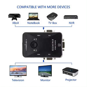 SY 2 Port USB VGA <strong>KVM</strong> <strong>Switch</strong> for 2 Computers Share <strong>1</strong> Monitor Keyboard Mouse Printer 2 <strong>KVM</strong> Cables VGA <strong>KVM</strong> <strong>Switch</strong> for Keyboard