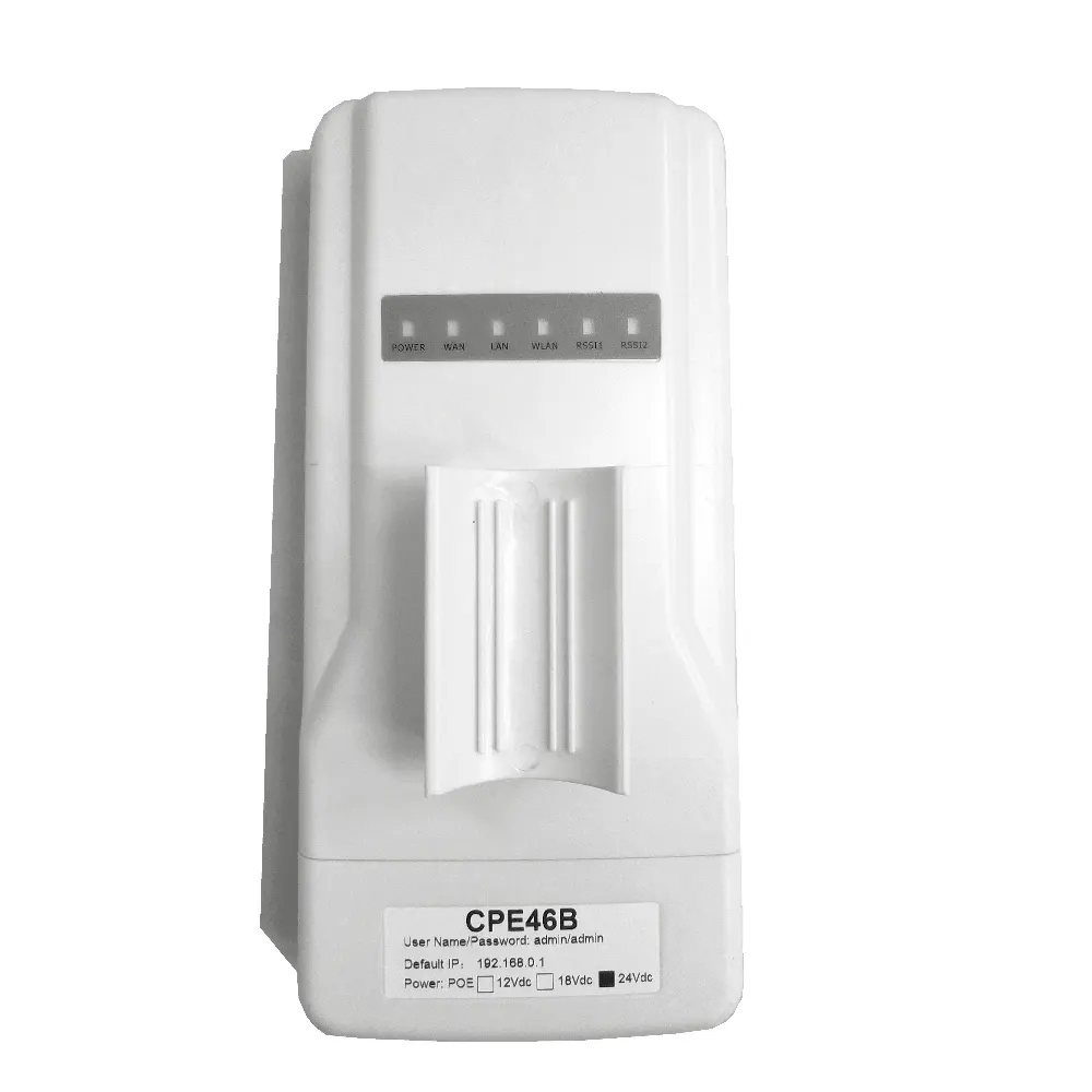 2.4Ghz 300Mbps वायरलेस एपी CPE46B-2.4G बिंदु बिंदु वायरलेस आउटडोर सीपीई वाईफ़ाई 1km करने के लिए वाईफ़ाई एपी आउटडोर सीपीई नेटवर्क पुल