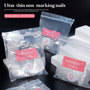 Vinimay ปลายเล็บแบบนิ่มสำหรับมืออาชีพปลายเล็บมี12ดีไซน์ที่แตกต่างกันแบบสั้นครึ่งปลายเล็บฝรั่งเศสแบบใส500ชิ้น - Product Image 4