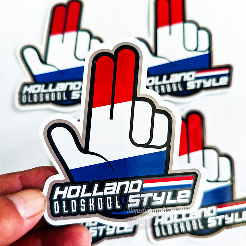 Custom die cut vinyl sticker example C