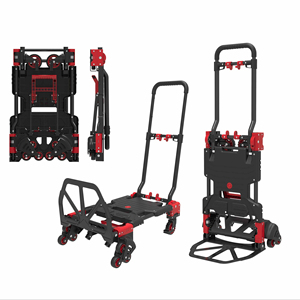 2-in-1コンバーチブル階段登山ハンドトラック68/136kg容量8輪折りたたみ式カート付き滑り止めハンドル付き - Product Image 6