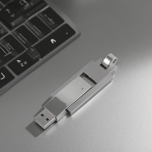 二合一可伸缩翻盖USB 2.0闪存驱动器金属OTG接口Pendrive/礼品风格的手机和电脑笔 - Product Image 6