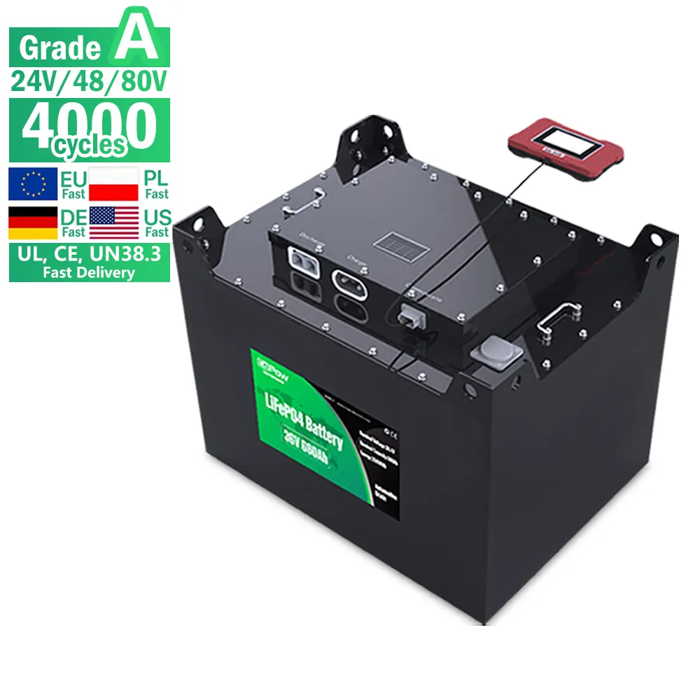 Linde nichiyu pzsคลาร์กแบตเตอรี่สําหรับรถยกไฟฟ้า 80v 36v 48v แบตเตอรี่รถยก 48v 36v 24v 80v 600ah