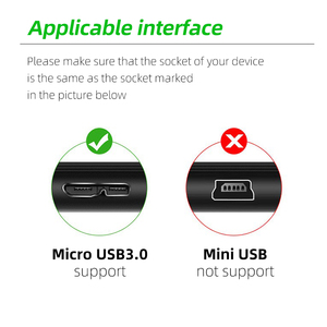 1m USB 3.0オスからマイクロBケーブルUSB3.0データエクステンションSYNCアダプターコード外付けハードドライブディスクHDDカメラ用
