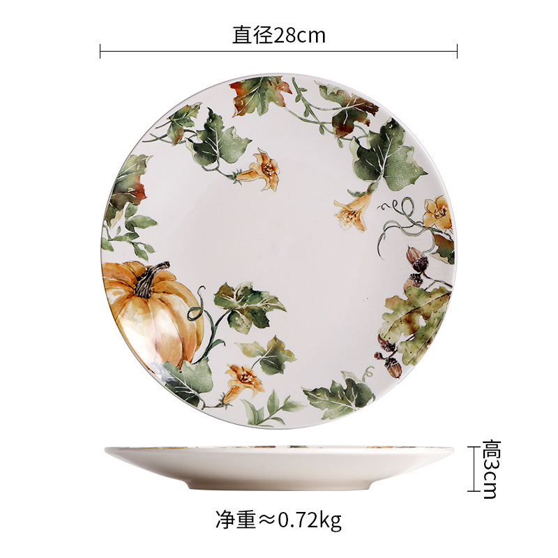 Pumpkin 11inch Large Plate