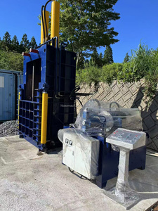 自動紙プラスチックボトルスクラップ金属リサイクルバリングプレスマシンモーター垂直金属