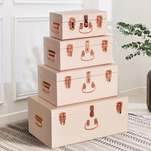 4 Set bagaj kutusu depolama dekoratif Metal depolama kutusu gövde kilitleri ve kolları - Product Image 6