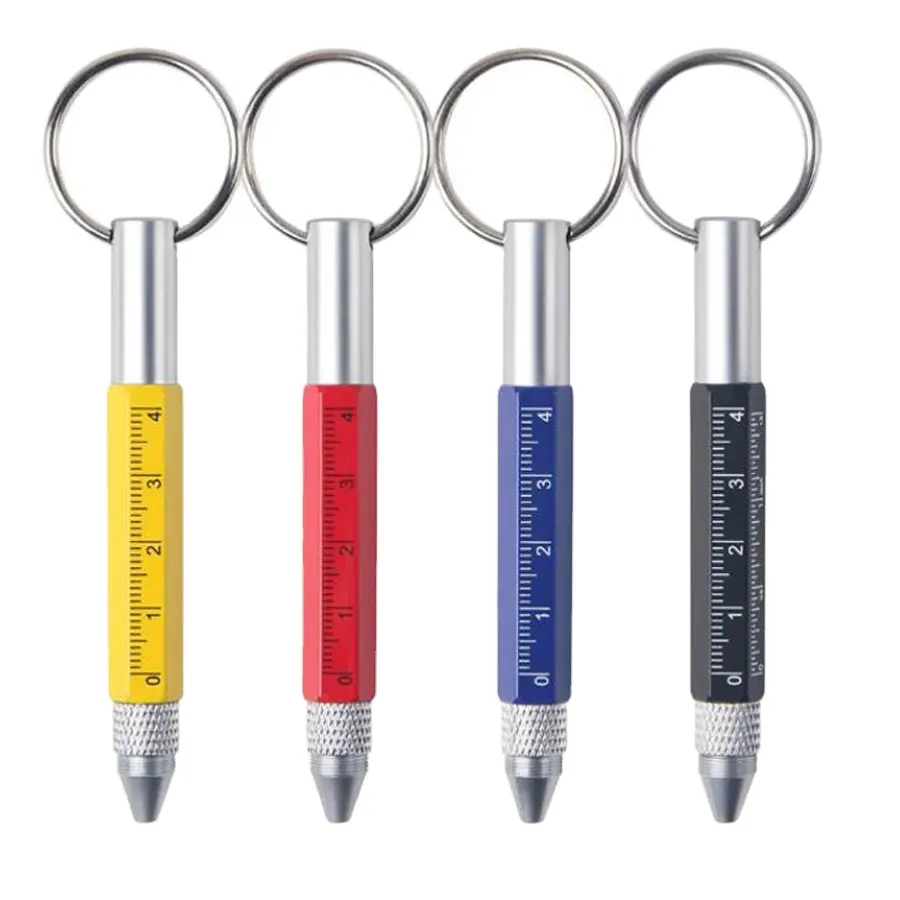 Mini stylo à bille en métal porte-clés