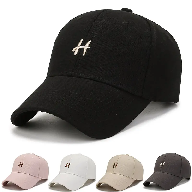 Gorras con estampado liso para hombre y mujer, gorras de béisbol ajustadas con logotipo bordado personalizado para deportes al aire libre, gran oferta