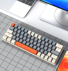 Teclado mecánico T30, personalizado, RGB, Bluetooth, inalámbrico, de tres modos, de doble color, con eje azul, 63 teclas