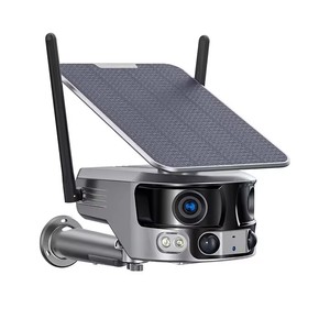 กล้องเลนส์คู่4K 8MP เลนส์คู่มุมมองกว้างพิเศษกล้องเลนส์คู่ IP Wi-Fi 4G PTZ กล้องเลนส์คู่4K พร้อมแผงโซลาร์เซลล์ - Product Image 1