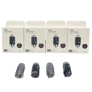 2024最新的2合1充电端口金属拉环汽车充电器PD30W + USB25W三星华为超级快速充电
