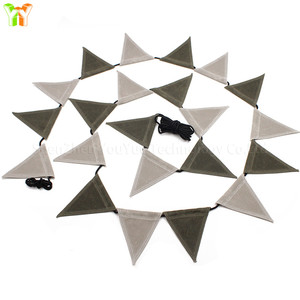 Banderas para acampar al aire libre, 12 Uds., pancarta de lona, banderas de tienda de campaña, cadena multicolor de forma Triangular para fiesta de boda - Product Image 2