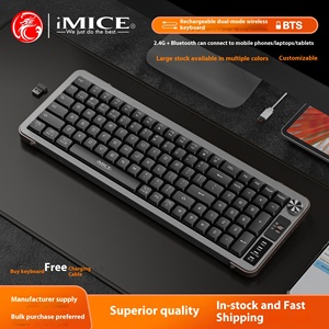 IMICE modo dual inalámbrico para estructura de pie de tijera Bluetooth operación mecánica teclado mudo carga controlable por el TYPE-C - Product Image 4