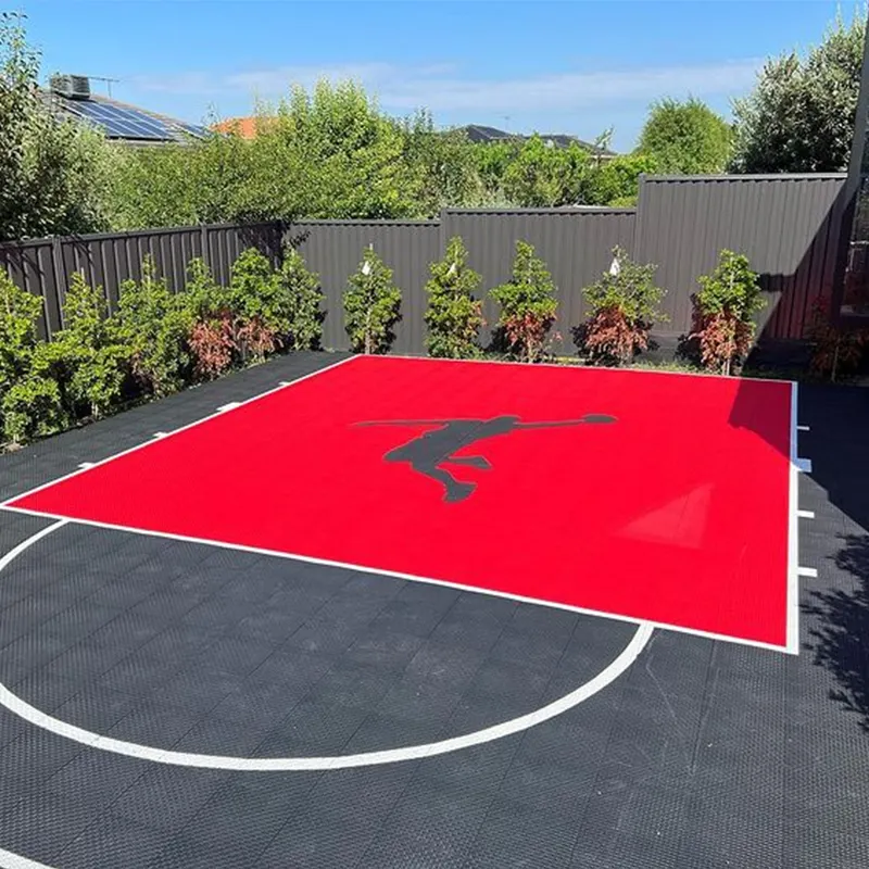 Cancha de baloncesto para niños 25 'X30' antideslizante DIY su cancha de patio interior y exterior baldosas de suelo de cancha de baloncesto entrelazadas