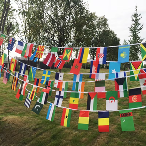 Новый дизайн: Гирлянда из 32 флагов стран мира, полиэстер, для декора, игр, национальных праздников, подвесные флаги-гирлянды - Product Image 4