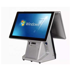 15.6&quot;Single Dual Touch Screen Windows <strong>Linux</strong> POS System <strong>Device</strong> With Barcode Cash Box and Thermal Printer for Fast Food - Product Image 5