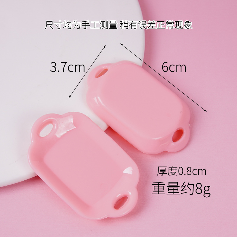 Grande assiette à poisson rose à double oreilles de 6 cm