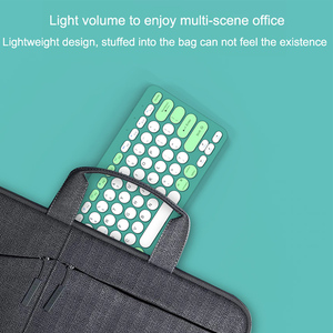 Kit de teclado y ratón multidispositivo de 3 modos de tamaño pequeño, conjunto combinado de miniteclado y ratón inalámbrico 2,4G BT