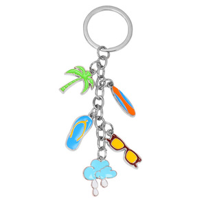 Tropikal plaj anahtarlık Metal hediyelik eşya takılar palmiye ağacı ve Surfboard anahtarlık - Product Image 2