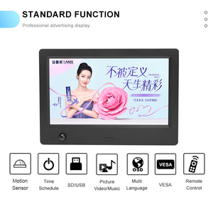 Pantalla lcd comercial ultradelgada de 7 pulgadas, reproductor multimedia de señalización digital con sensor de movimiento ir - Product Image 2