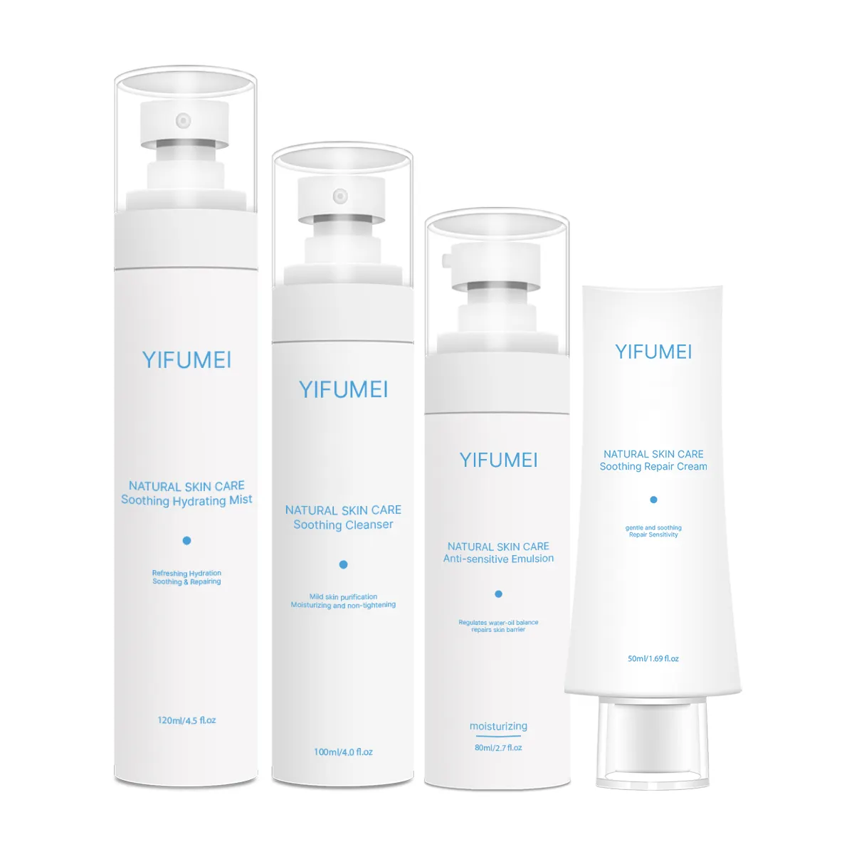 Produit de soin de la peau de marque privée Kit de soins du visage réparateur hydratant raffermissant blanchissant et apaisant Ensemble de soins de la peau