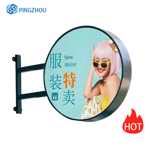 Reklam ekranları için Mini dairesel <span class=keywords><strong>LED</strong></span> işaretleri ile açık WIFI kontrollü çift taraflı 600mm X 600mm <span class=keywords><strong>LED</strong></span> ekran - Product Image 4