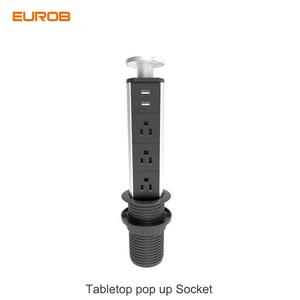 手動電源卓上ポップアップソケット隠し埋め込みエクステンションリビングルームキッチンリフティングUSBソケット - Product Image 3