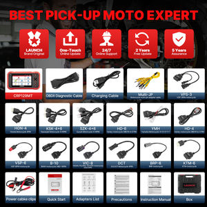 OBD2 LAUNCH 129MT Volledige Systeemdiagnose en Geavanceerde Test Universele Motorcodelezer voor Motorfiets Diagnose Gereedschap - Product Image 6