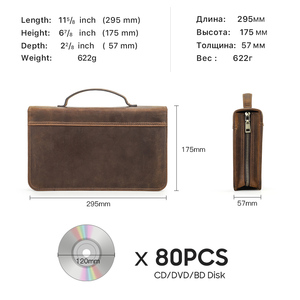 大容量定制光盘储物盒80盘视频游戏盒拉链皮套支架CF8019 - Product Image 4